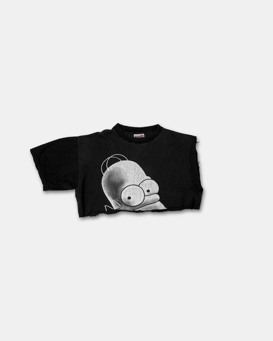 Vintage 1990s Cut Off The Simpsons Homer T-Shirt Black