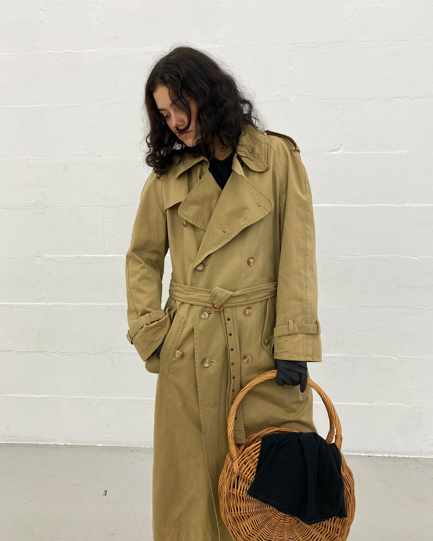 Boss Creation Hugo Boss Paris 1970s Trench Coat Beige