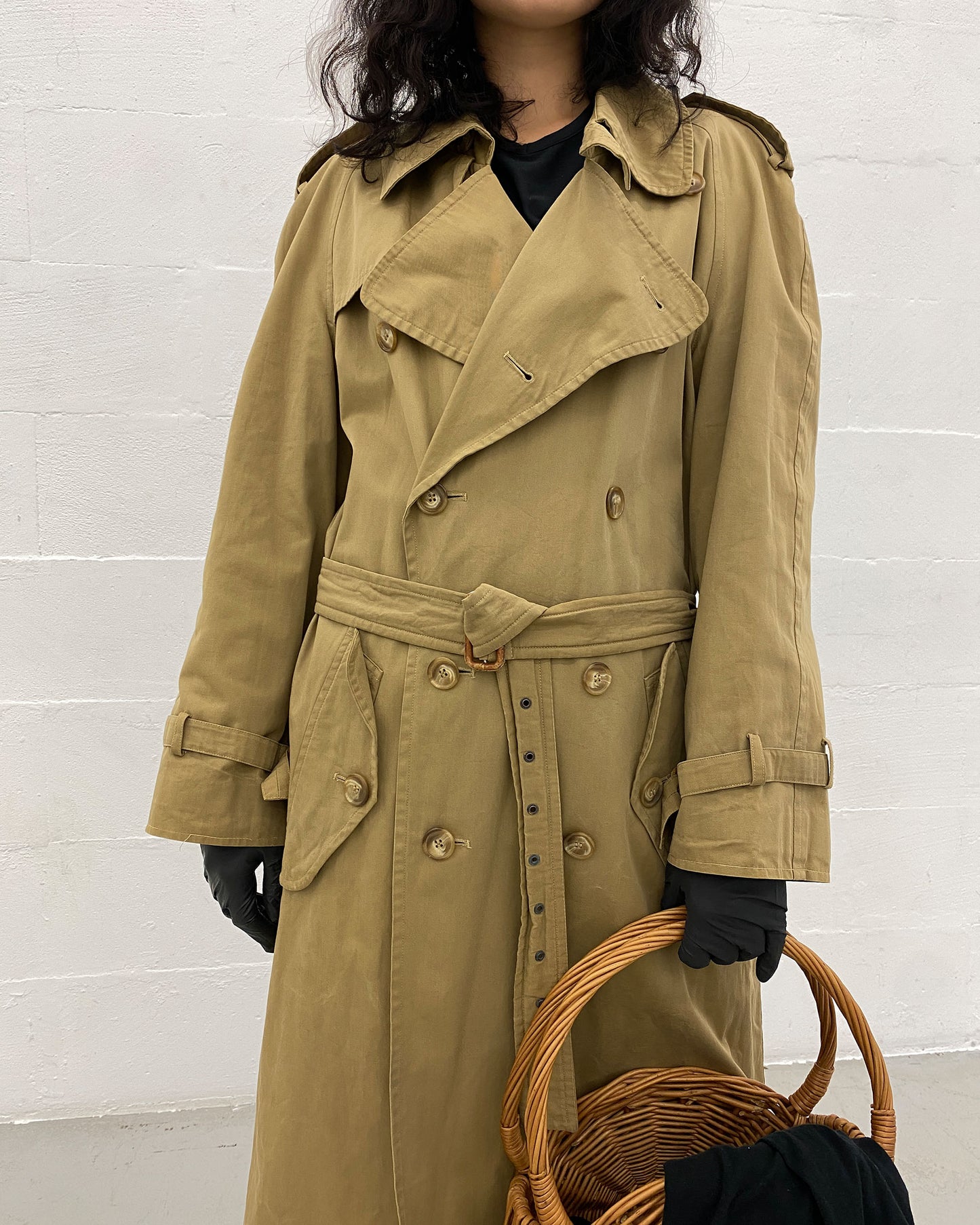 Boss Creation Hugo Boss Paris 1970s Trench Coat Beige