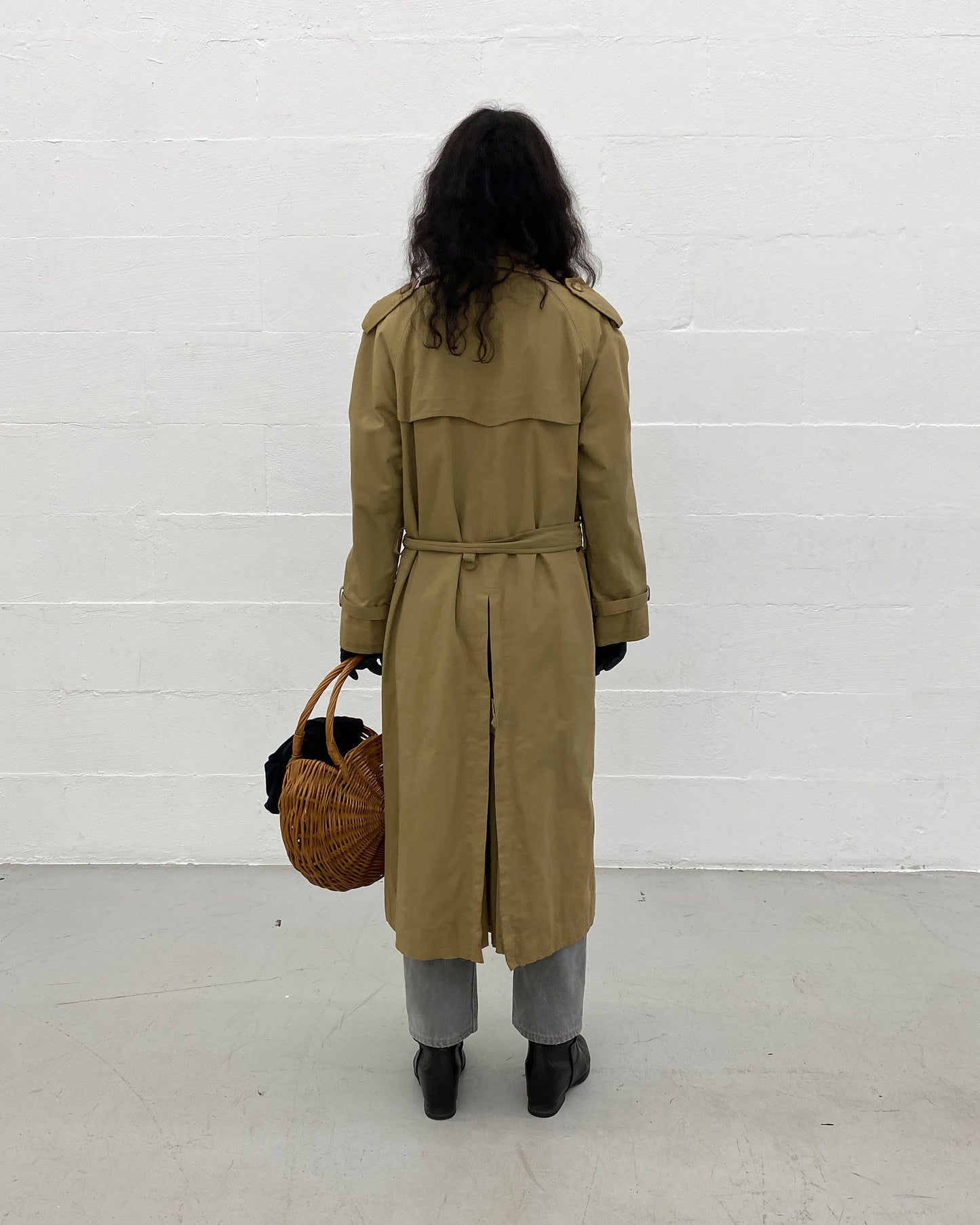 Boss Creation Hugo Boss Paris 1970s Trench Coat Beige