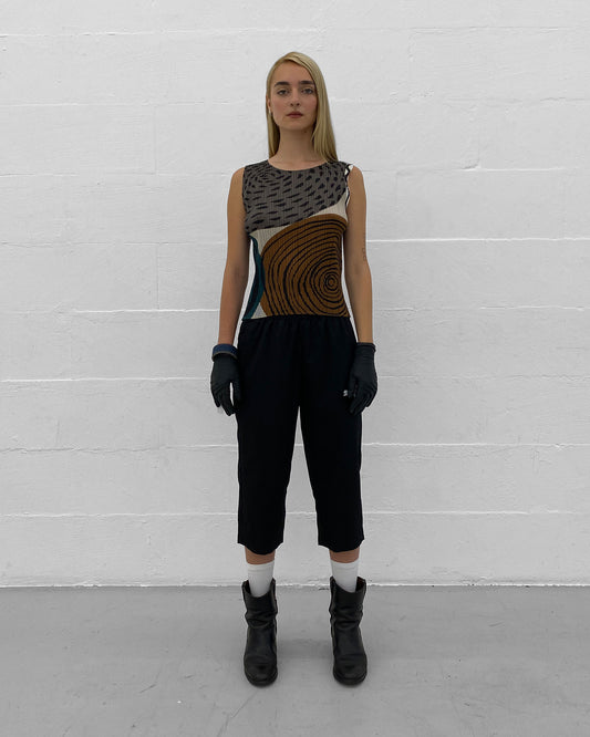 Issey Miyake 2010s Pleats Please Annual Ring Tank Top Multicolor