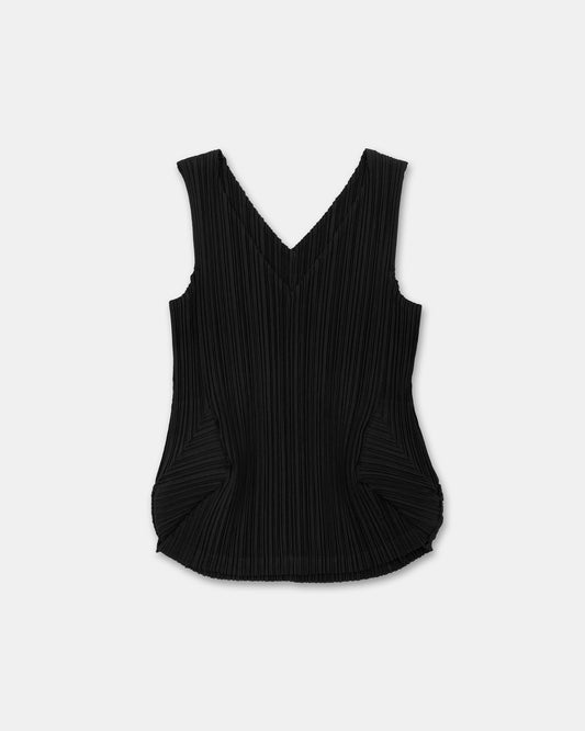 Issey Miyake 2000s Fete Pleats Please Tank Top Black