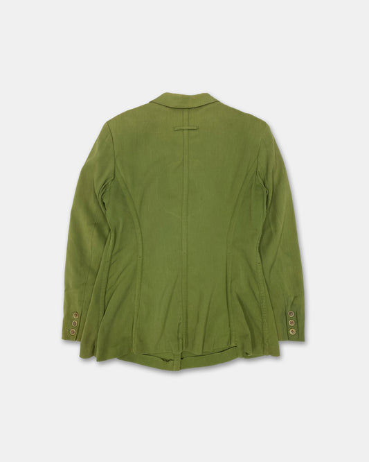 Jean Paul Gaultier Femme 1980s Faded Blazer Jacket Green