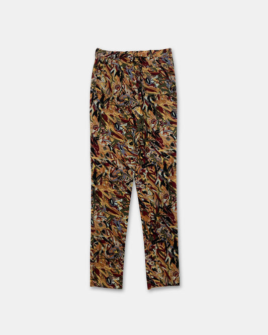 Jean Paul Gaultier Homme 1980s Abstract Art Pants Multicolor