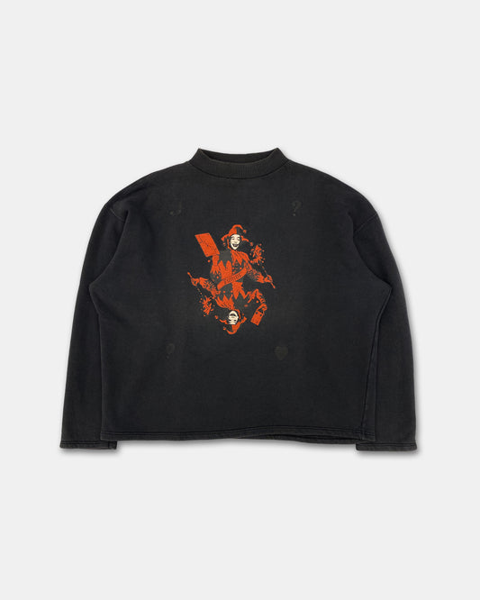 Junior Gaultier 1980s Joker Graphic Crewneck Black
