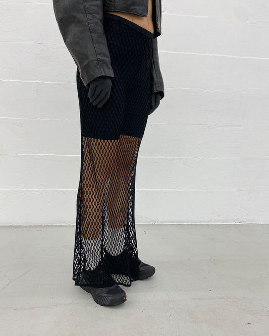 Jean Paul Gaultier Femme 1990s Fishnet Skirt Black