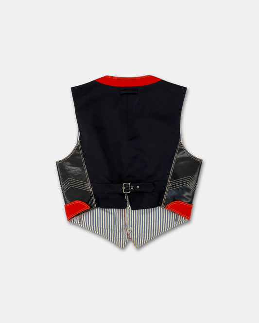 Jean Paul Gaultier Homme 1990s Suit Vest Red Black