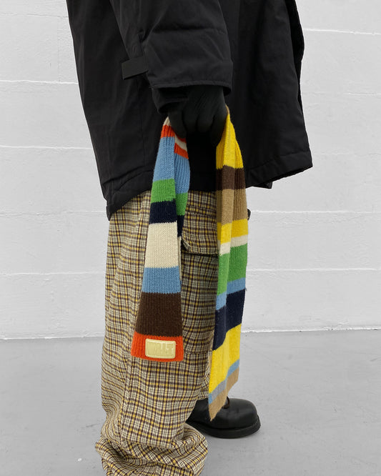 W.&L.T. Walter van Beirendonck 1990s Striped Wool Scarf Multicolor
