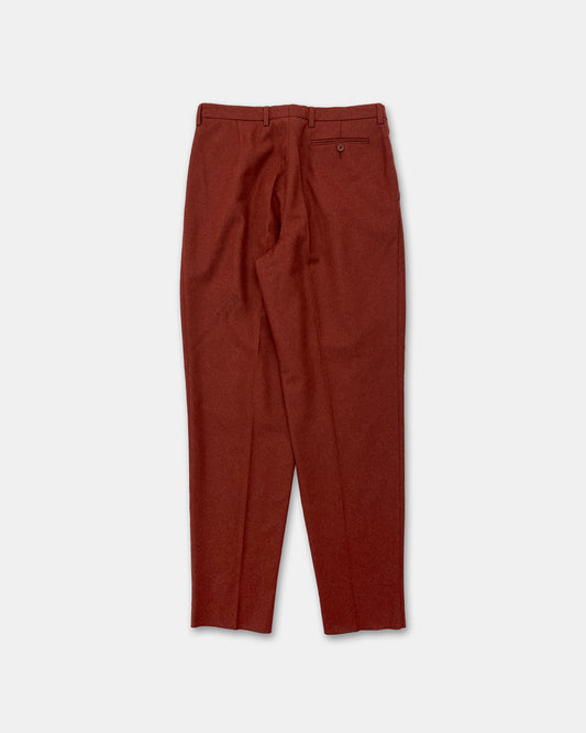 Kenzo 1990s Pleats Wool Pants Dark Red