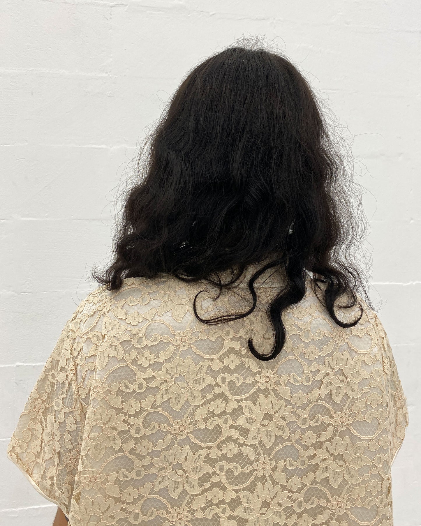 Vintage 1970s Lace Shirt Top Pearl