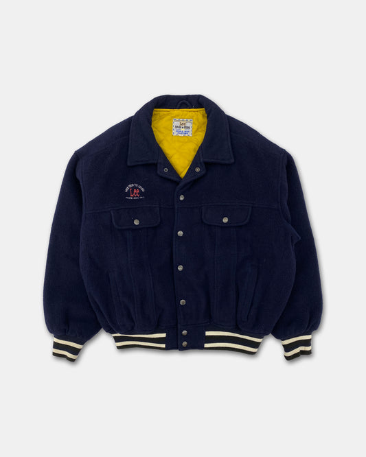Lee Rough Riders 1980s US School Team Wool Jacket Navy