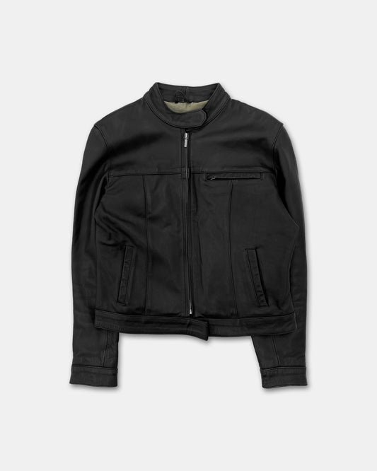 Detlev Louis 2000s Biker Cow Leather Jacket Black