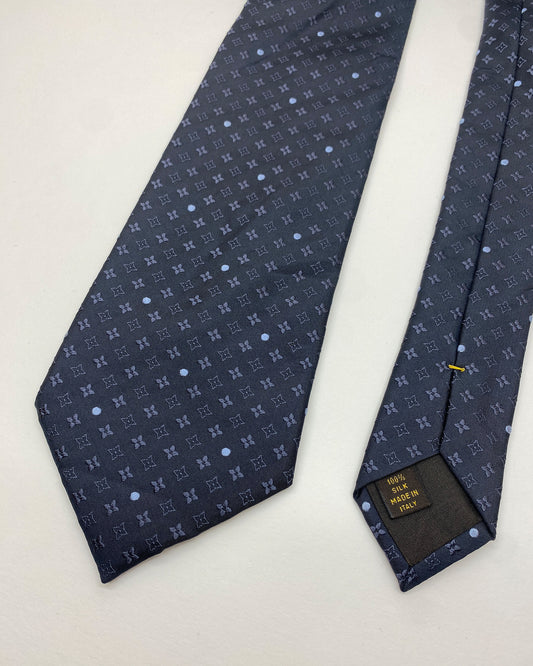 Louis Vuitton 2010s Monogram Tie Navy