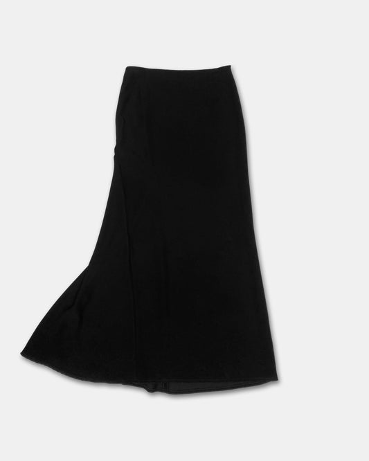 Marc Cain 2000s Asymmetrical Maxi Skirt Black