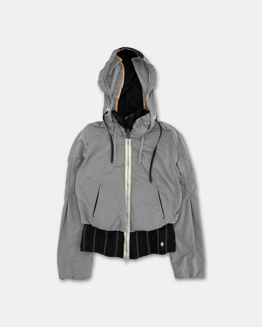 Marc Cain 2010s Hooded Sport Zip Jacket Grey