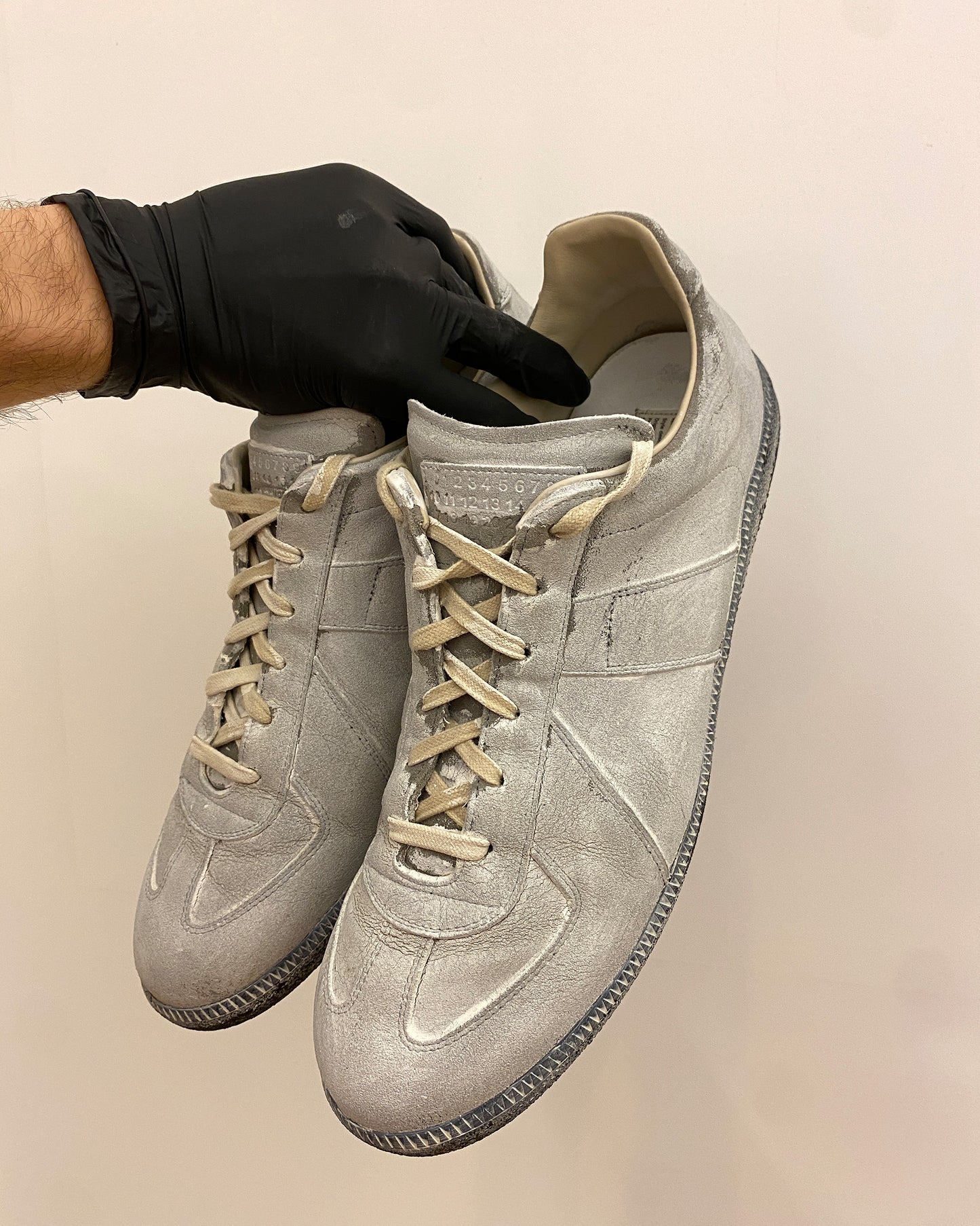 Maison Martin Margiela 2020s Painted GATs Replica Sneaker White Black