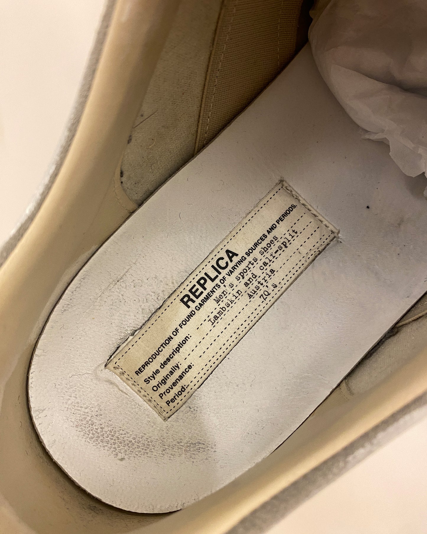 Maison Martin Margiela 2020s Painted GATs Replica Sneaker White Black