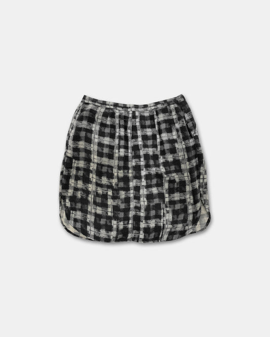 Maison Martin Margiela MM6 AW20010 Mini Button Checkered Skirt Grey