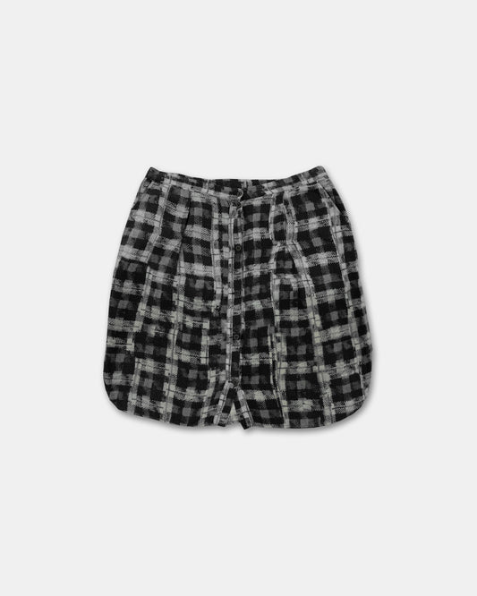 Maison Martin Margiela MM6 AW20010 Mini Button Checkered Skirt Grey