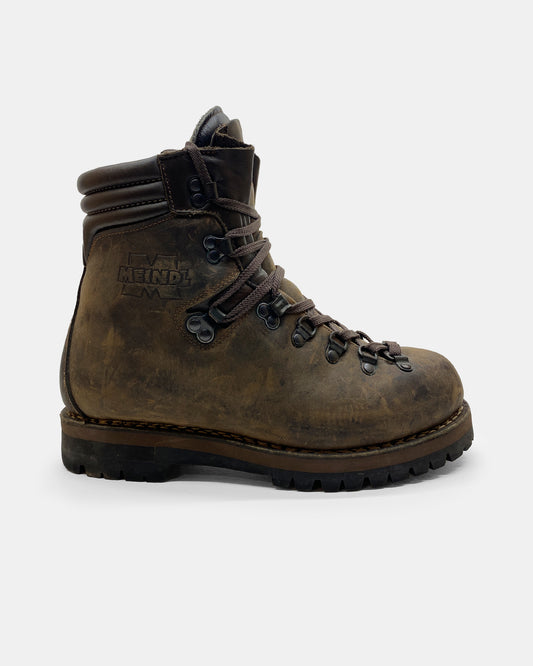 Meindl 1990s Heavyweight Vibram Hiking Leather Boots Brown