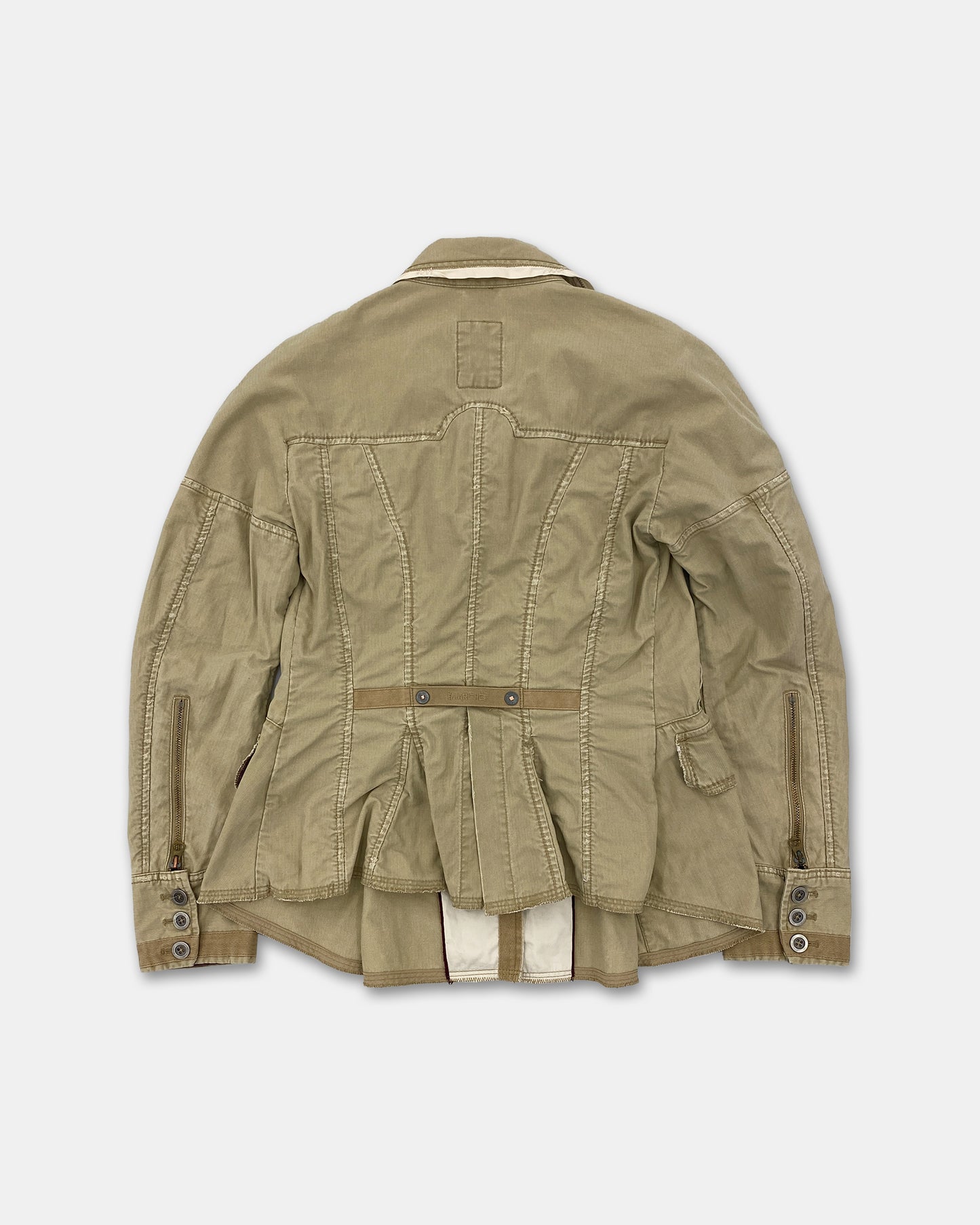 Marithé + François Girbaud 2000s Deconstructed Jacket Beige