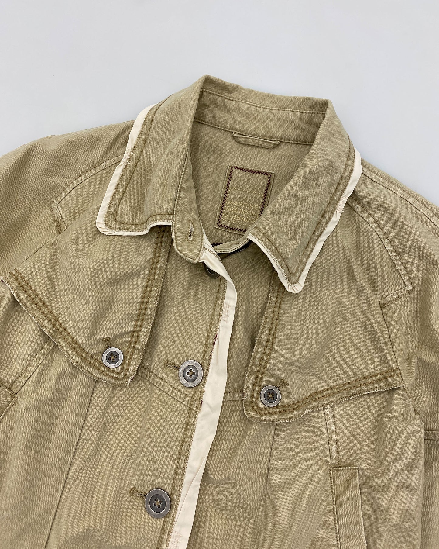 Marithé + François Girbaud 2000s Deconstructed Jacket Beige