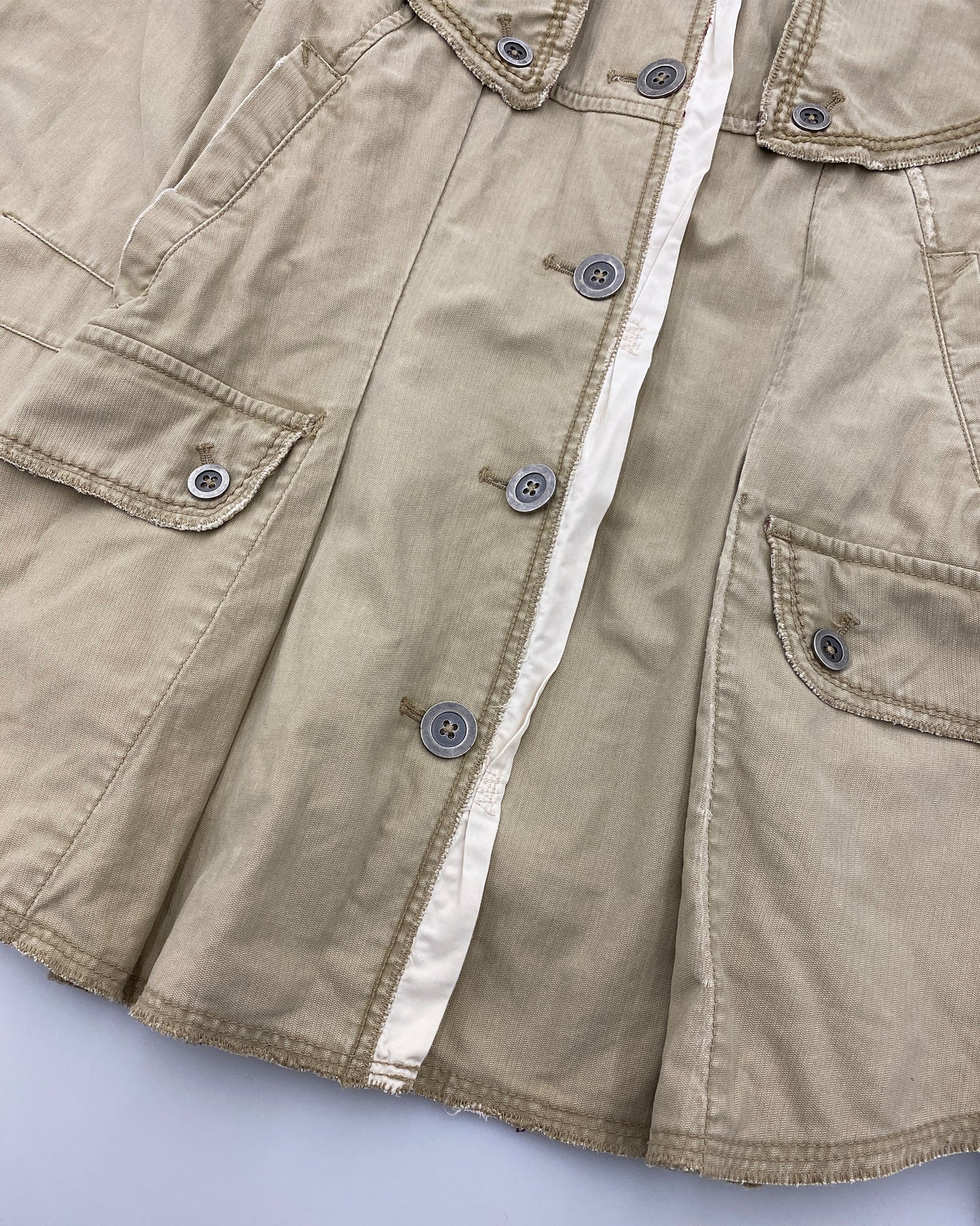 Marithé + François Girbaud 2000s Deconstructed Jacket Beige