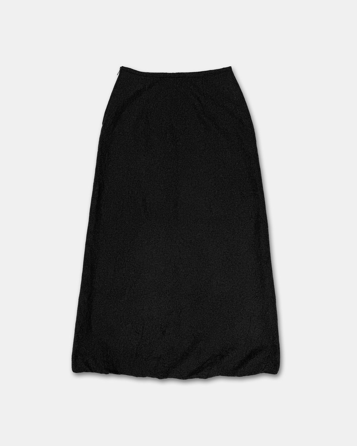 Vintage 2000s Structured Wool Maxi Skirt Dark Grey