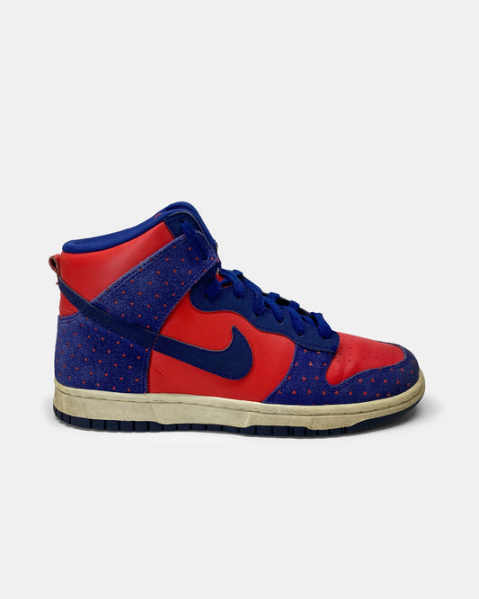 Nike 2012 Dunk High Skinny Print Sneaker Blue Red