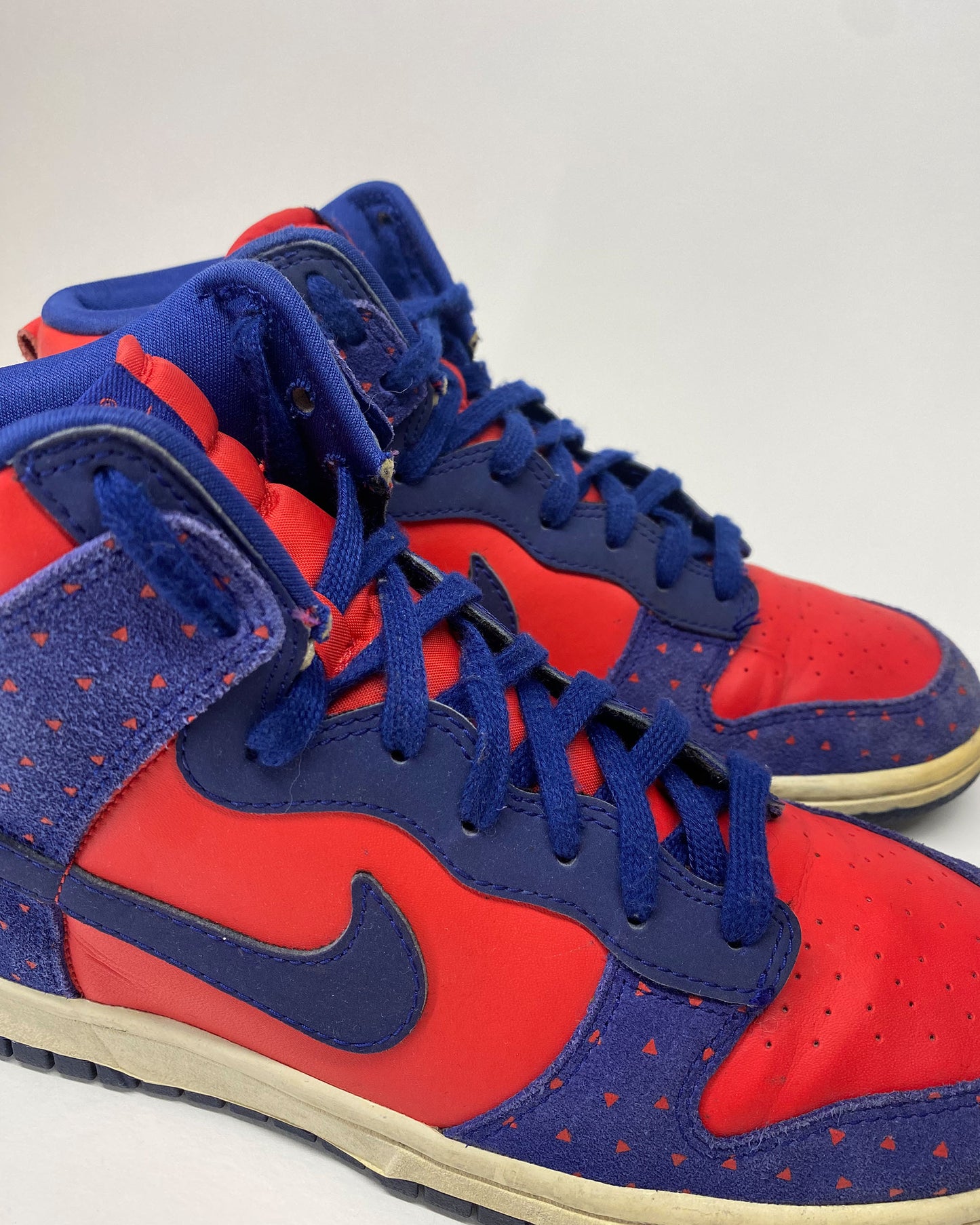 Nike 2012 Dunk High Skinny Print Sneaker Blue Red