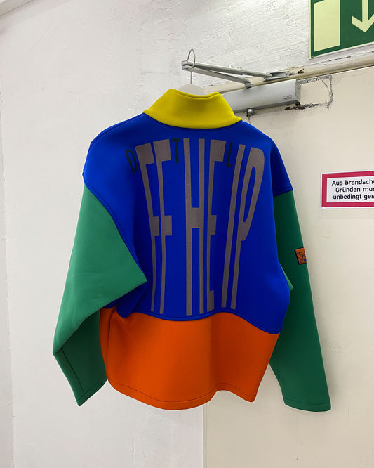 Vintage 1980s Off the Lip Neoprene Zip Jacket Multicolor