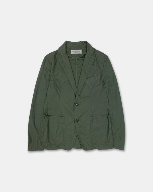 Officine Générale 2010s Cotton Light Blazer Jacket Khaki Green