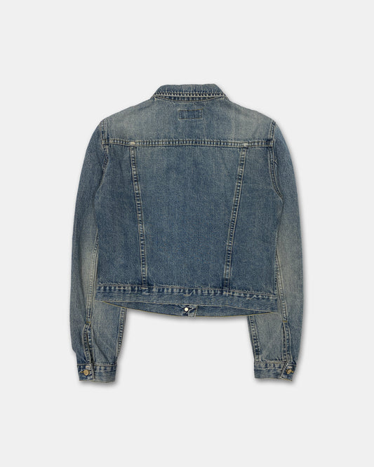 Patrizia Pepe 2000s Classic Denim Jacket Blue
