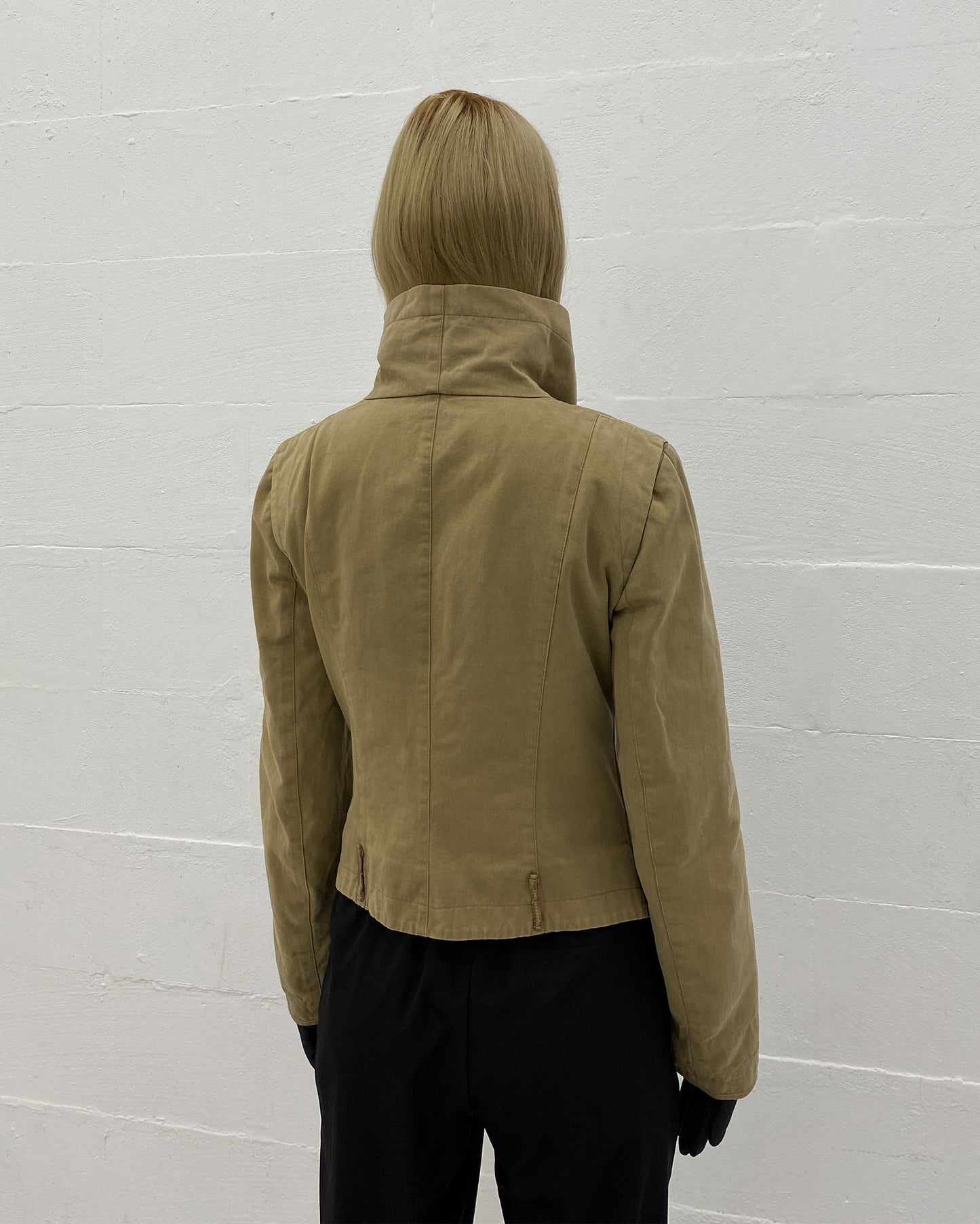 Patrizia Pepe 1990s High Collar Jacket Beige