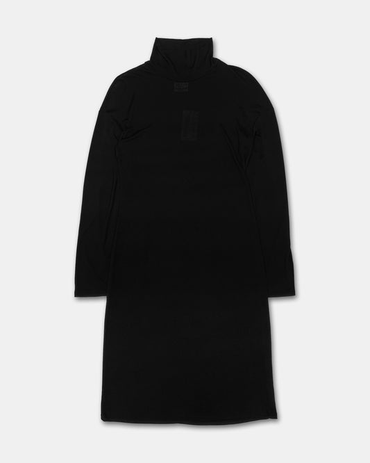 Patrizia Pepe 2000s Sleeve Slit Turtle Neck Longsleeve Dress Black