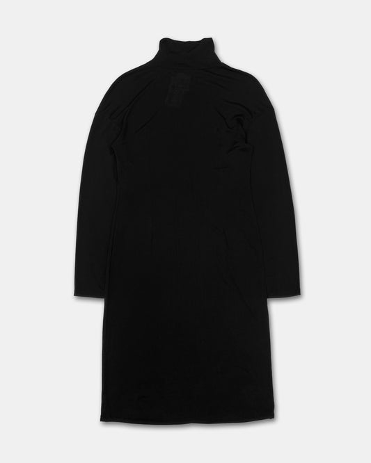 Patrizia Pepe 2000s Sleeve Slit Turtle Neck Longsleeve Dress Black