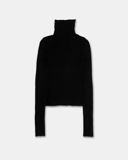 Patrizia Pepe 2000s Longsleeve Turtleneck Top Black