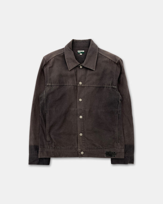 Paul Smith Jeans 1990s Sunfaded Push Button Denim Jacket Grey