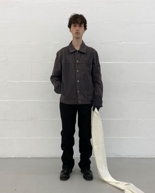 Paul Smith Jeans 1990s Sunfaded Push Button Denim Jacket Grey