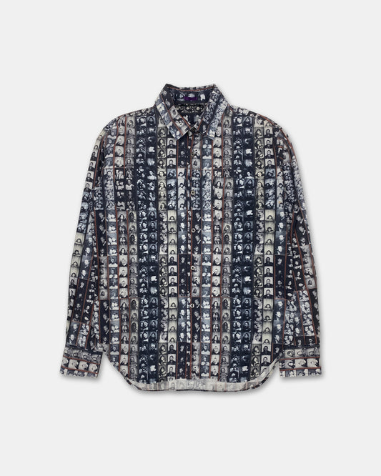 Paul Smith 2000s Photobooth All Over Print Shirt Black White