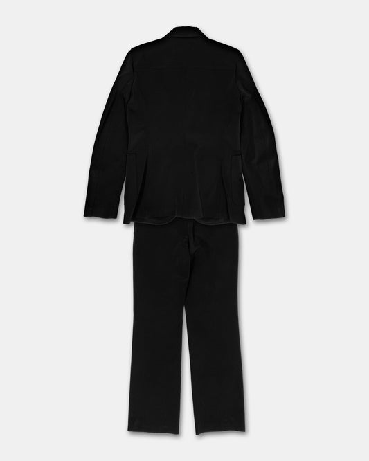 Prada 2000s Nylon Blazer and Pants Set Black