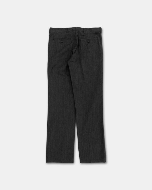 Prada AW2007 Herringbone Wool Cotton Pants Grey