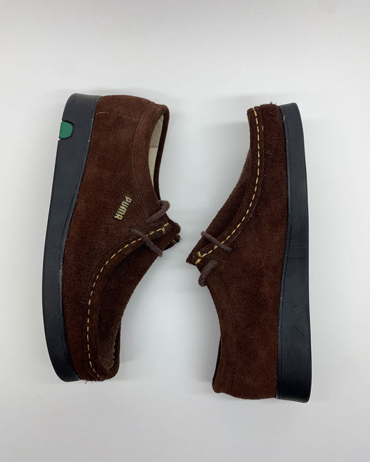 Puma 1990s Suede Leather Moccasins Shoes Brown