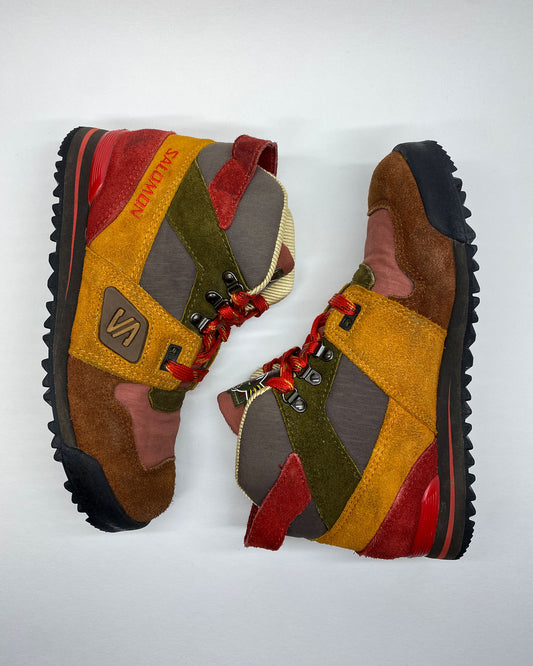 Salomon 1990s Made in Korea Hiking Boots Multicolor Brown