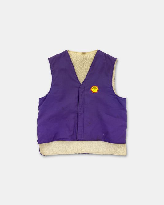 Shell 1980s Gas Station Work Vest Purple