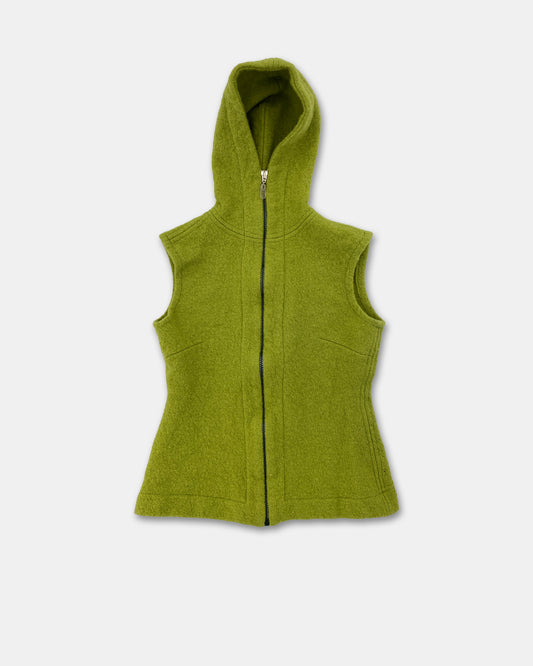 Simone Seidel 2020s Felt Hooded Vest Green
