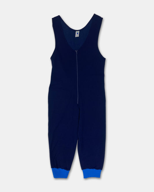 Vintage 1970s Snowsuit Ski Pants Blue Navy