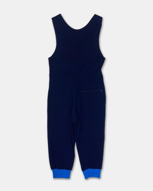 Vintage 1970s Snowsuit Ski Pants Blue Navy