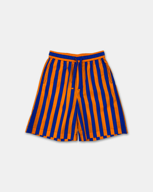 Sunnei SS2022 Striped Shorts Orange Blue