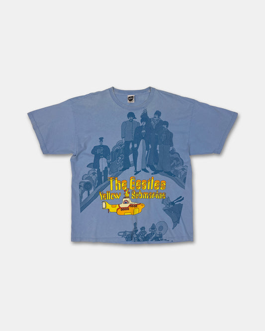 The Beatles 2008 Yellow Submarine Art Work Band T-Shirt Light Blue